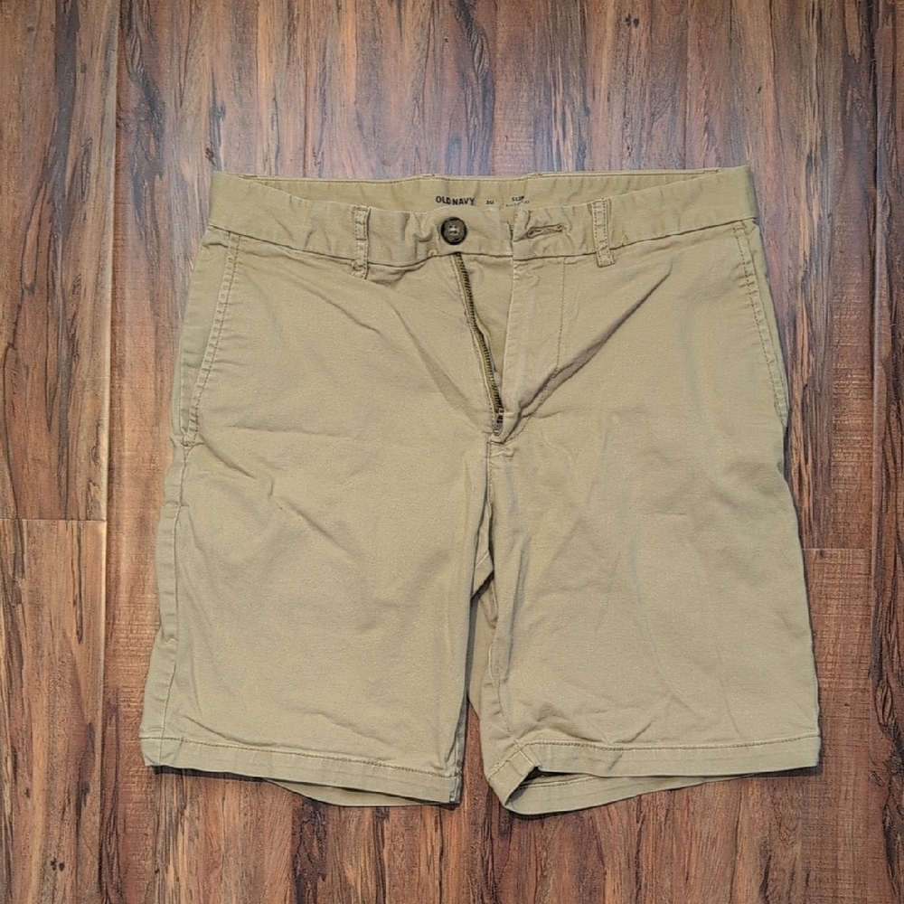 Old Navy Tan Flat Front Shorts Lightweight Casual